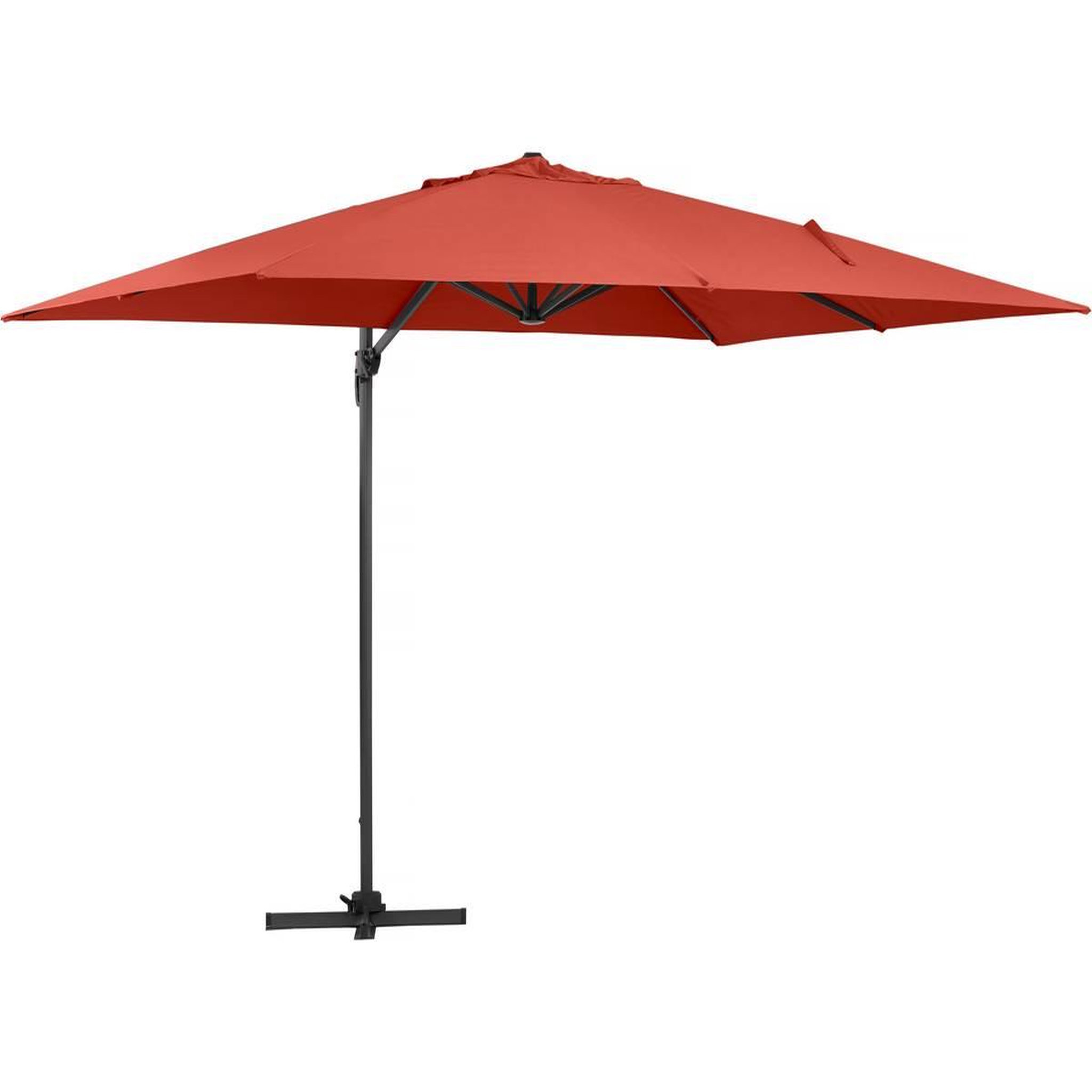 Voir la diapositive 3 : Habitat et Jardin Parasol jardin déporté Alu  Sun 4  - Rectangle- 3 x 4 m - Rouge + Housse de protection
