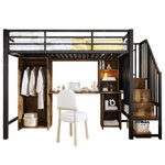 MERAX Lit mezzanine. Coloris disponibles : Noir