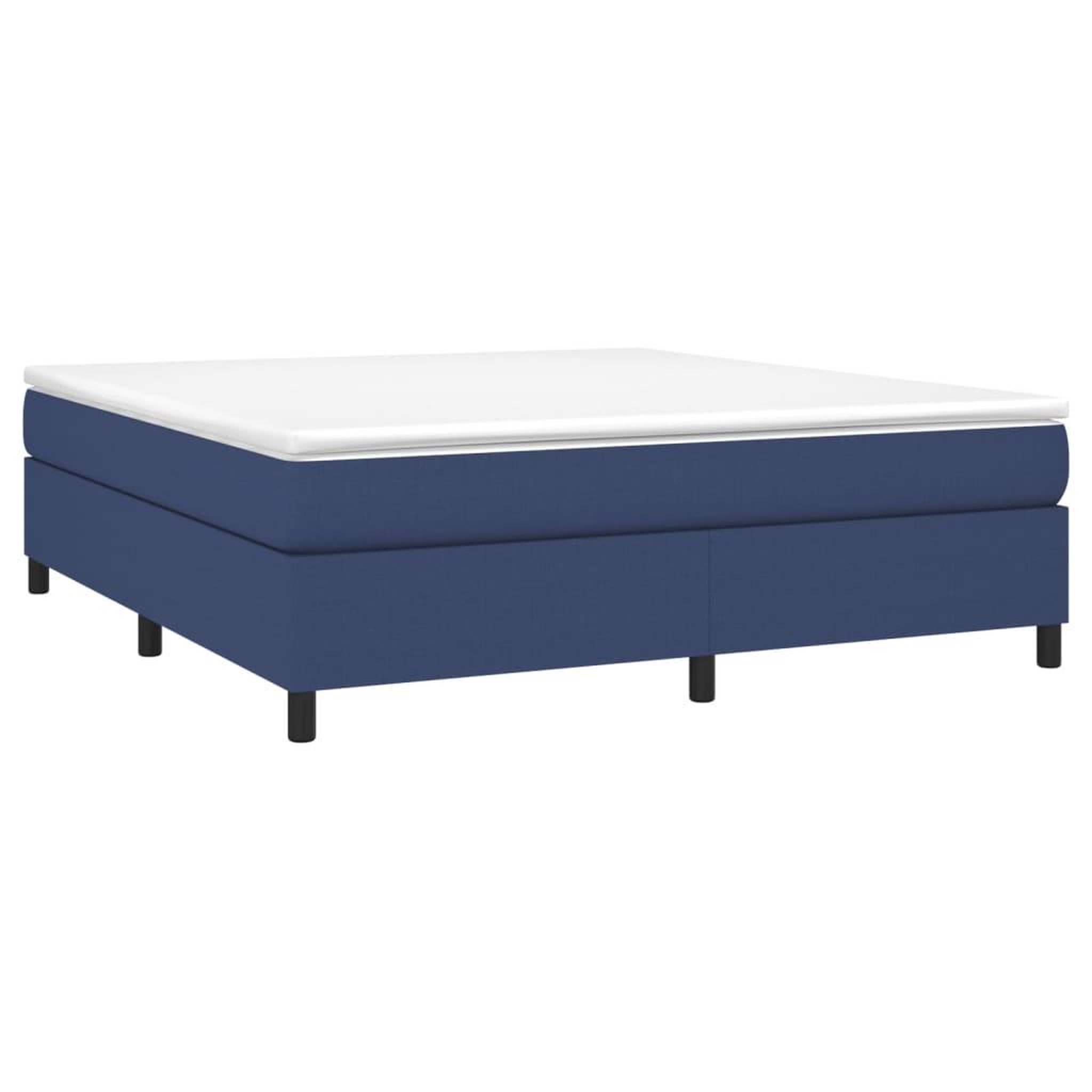Voir la diapositive 3 : VIDAXL Sommier a lattes de lit avec matelas Bleu 180x200 cm Tissu