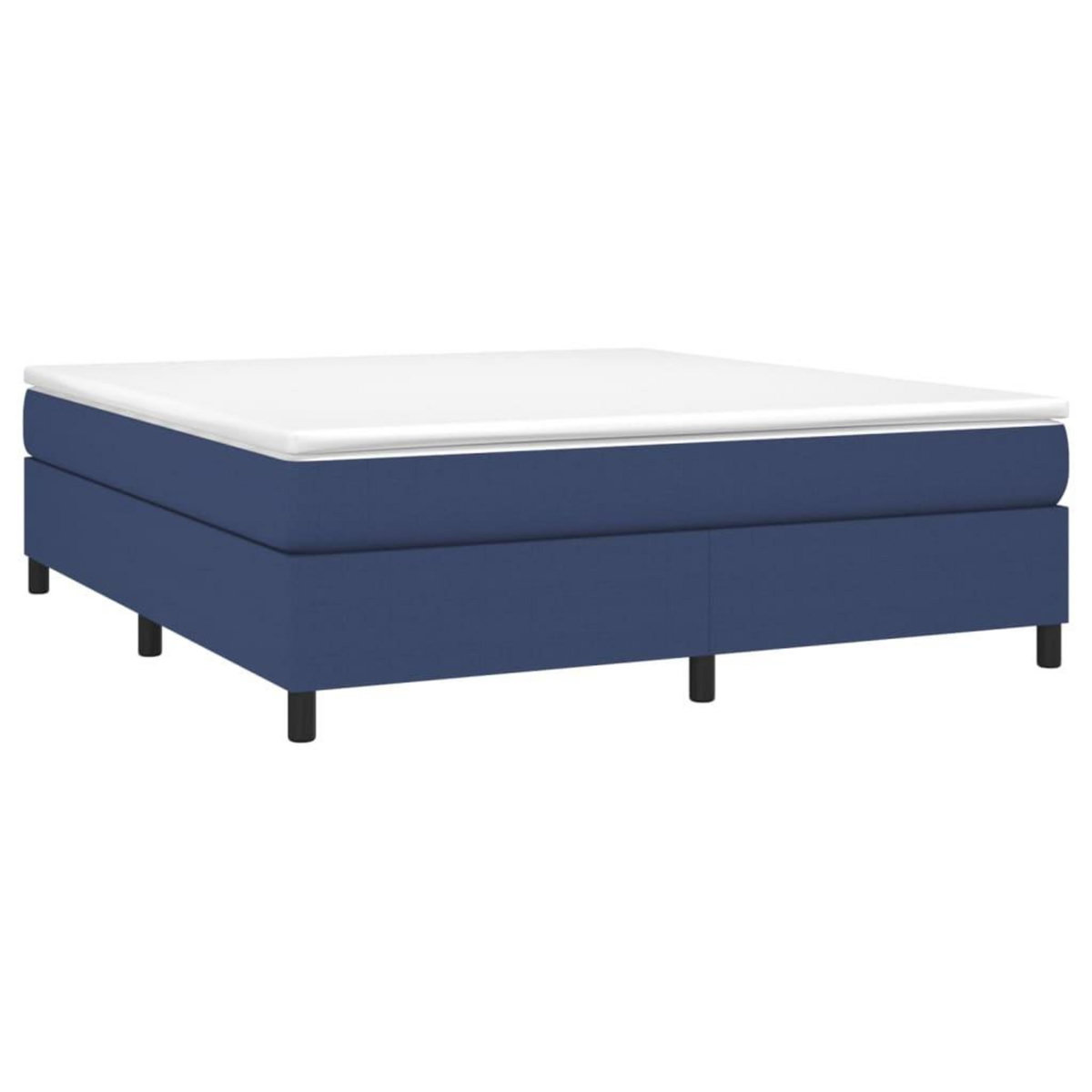 VIDAXL Sommier a lattes de lit avec matelas Bleu 180x200 cm Tissu