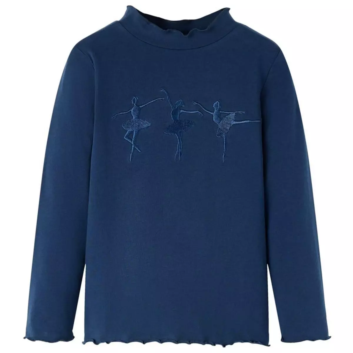VIDAXL T-shirt enfants a manches longues bleu marine 104