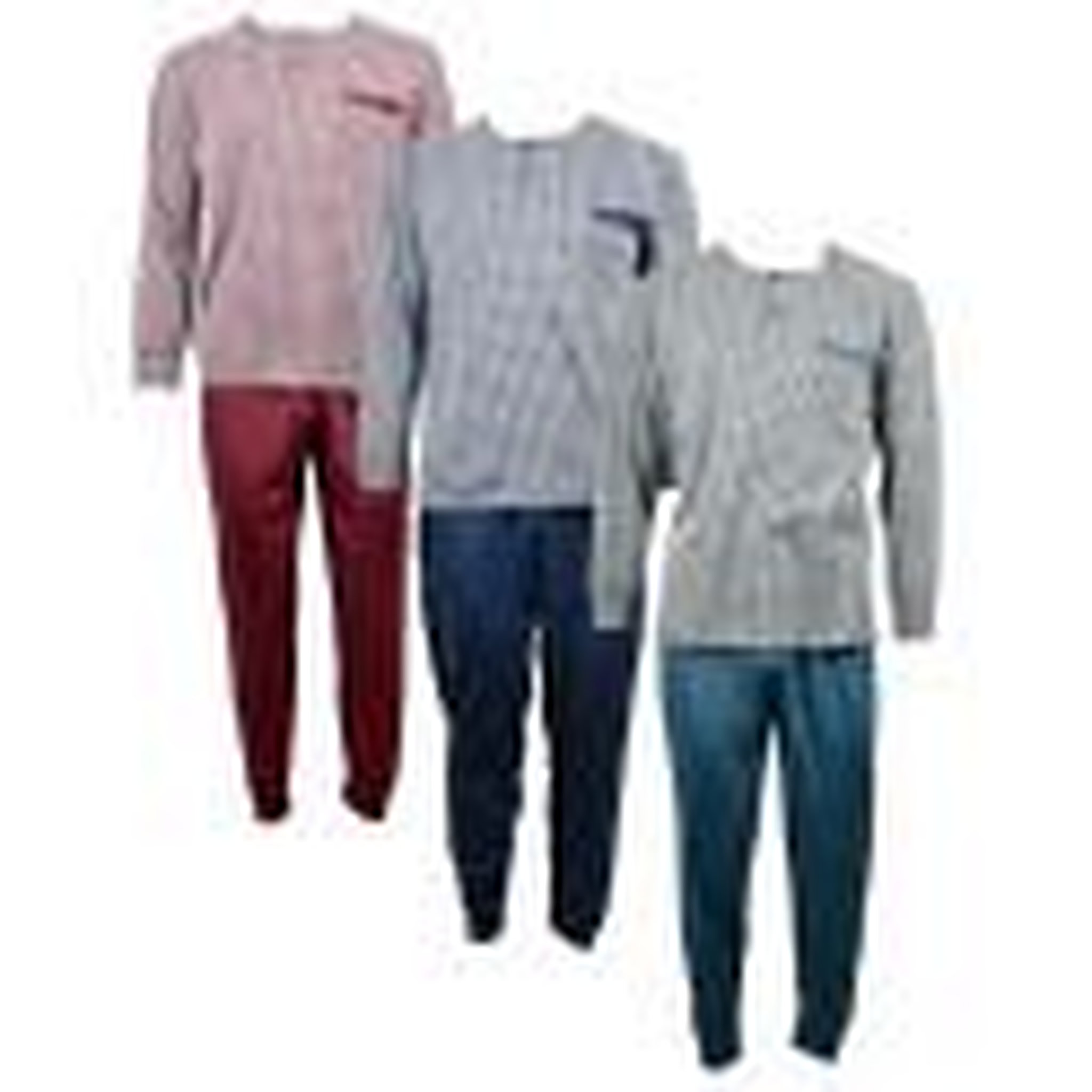 OZABI Pyjama Homme Long Eco. Coloris disponibles : Jaune, Bleu, Multicolore