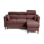 Voir la diapositive 1 : BEST MOBILIER Alicante - canapé d'angle réversible convertible avec têtières - coffre - 4 places - en tissu texturé