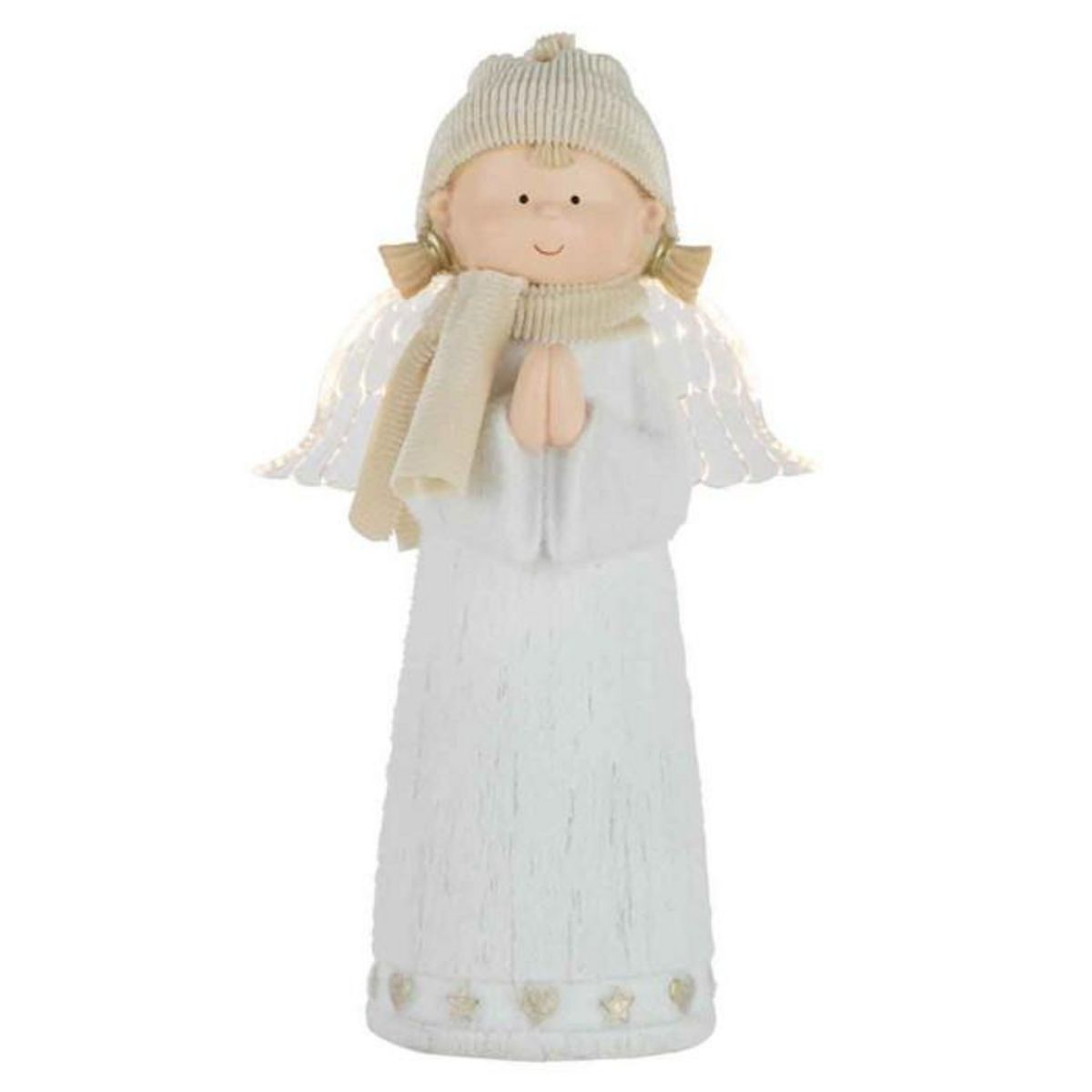 Paris Prix Statuette Déco Led  Ange  28cm Blanc