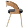 Voir la diapositive 4 : VIDAXL Chaises a manger lot de 6 noir bois courbe et similicuir