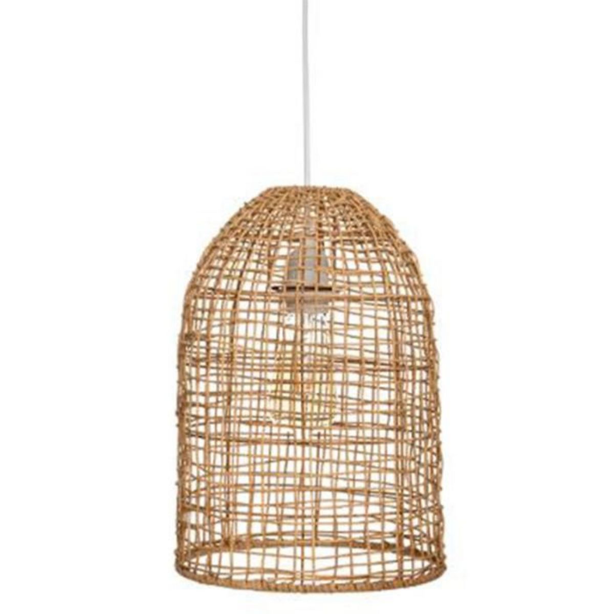 ATMOSPHERA Lampe Suspension en Rotin  Karla  34cm Beige
