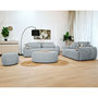 Voir la diapositive 5 : BEST MOBILIER Mahina - canapé droit 2 places - en tissu bouclette