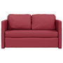 Voir la diapositive 5 : VIDAXL Canape-lit 2 en 1 rouge bordeaux 112x174x55 cm similicuir