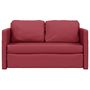 Voir la diapositive 5 : VIDAXL Canape-lit 2 en 1 rouge bordeaux 112x174x55 cm similicuir