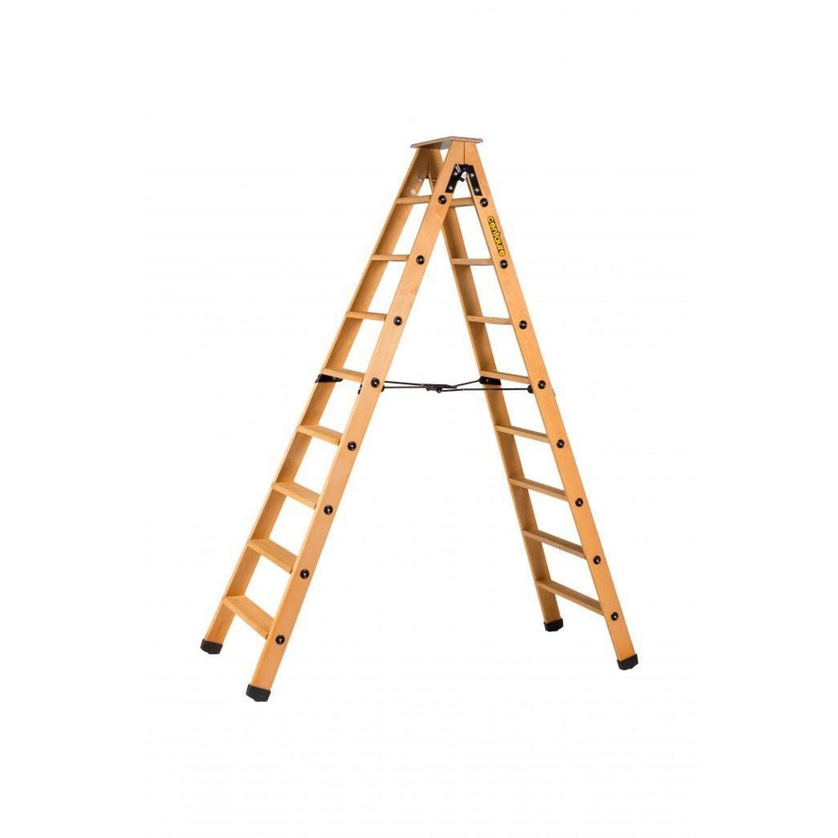 Centaure Escabeau double accès bois 2x8 marches + tablette - hauteur de travail 3,25m