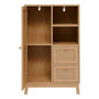 Voir la diapositive 4 : FIVE Meuble de rangement en rotin 2 tiroirs et 1 porte CANE - Marron