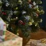  Sapin de Noël artificiel Deluxe avec guirlande lumineuse, décorations et pied inclus