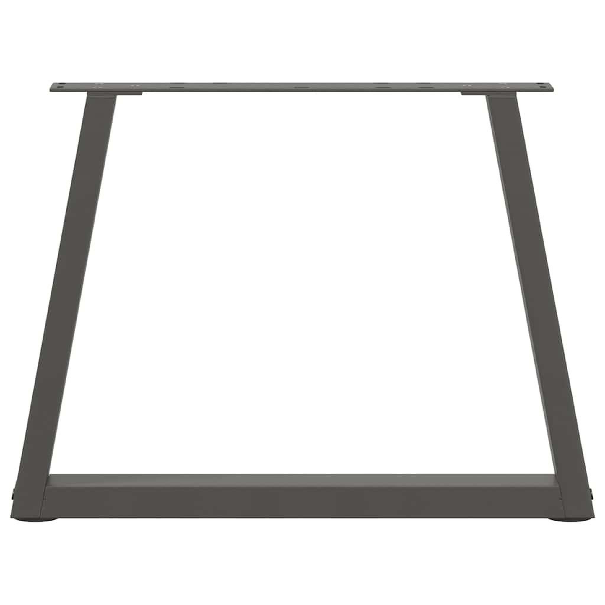 Voir la diapositive 5 : VIDAXL Pieds de table a manger en forme de V 2 pcs anthracite acier