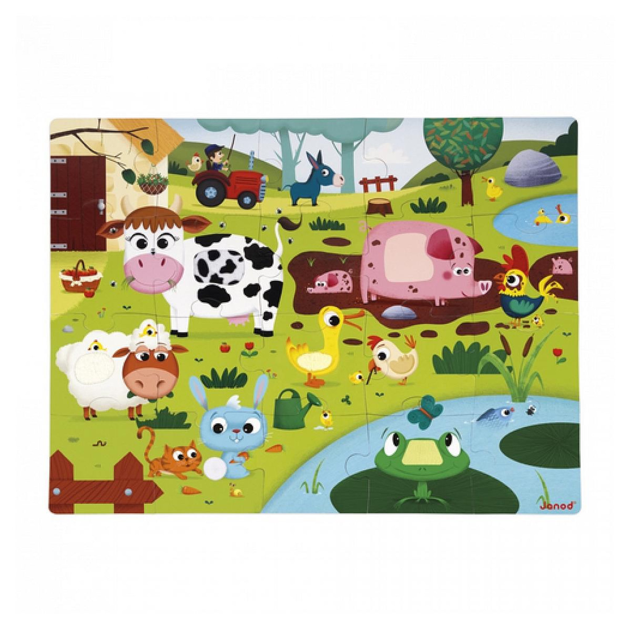 Voir la diapositive 3 : JANOD puzzle tactile les animaux de la ferme