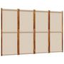 Voir la diapositive 2 : VIDAXL Cloison de separation 4 panneaux taupe 280x180 cm