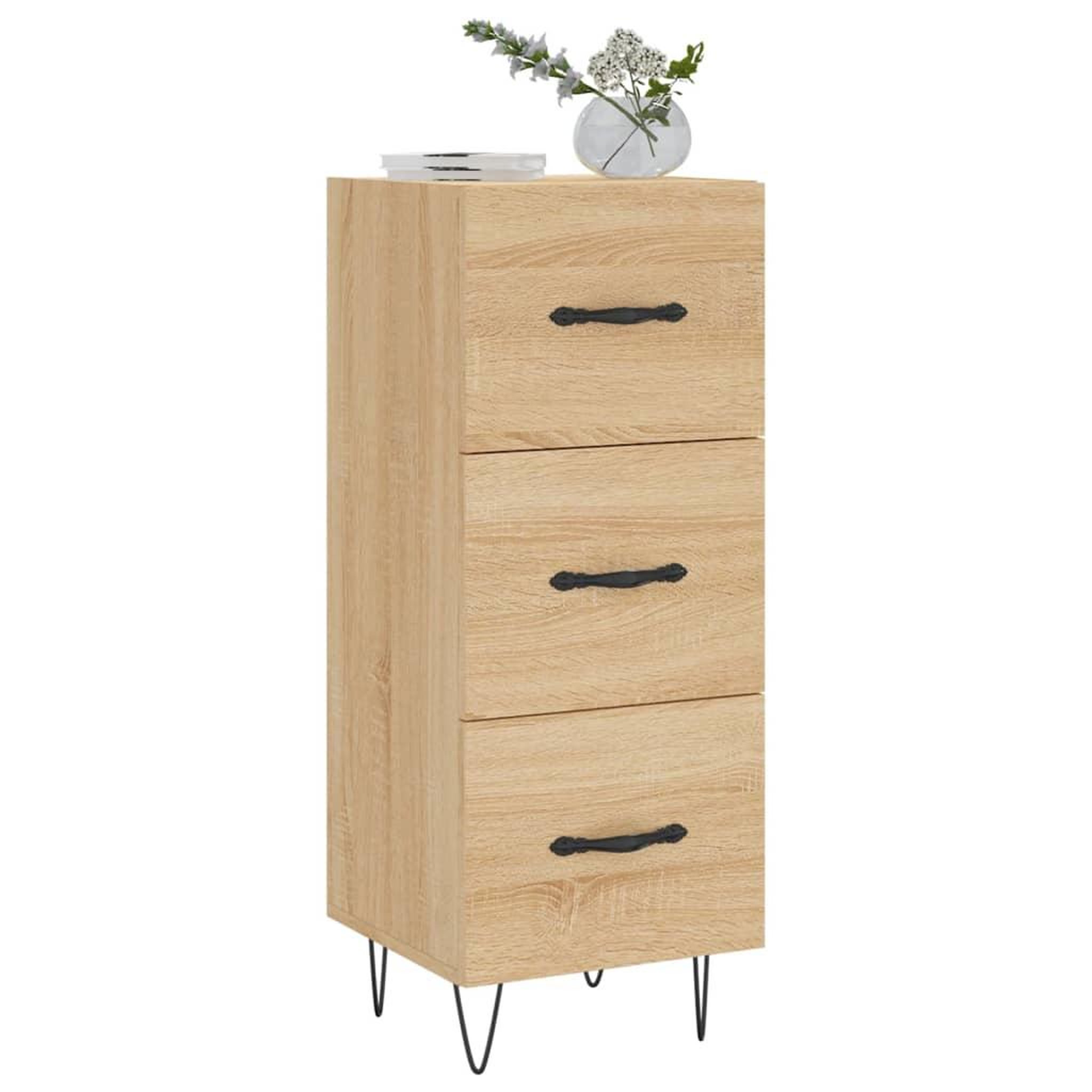 Voir la diapositive 3 : VIDAXL Buffet Chene sonoma 34,5x34x90 cm Bois d'ingenierie