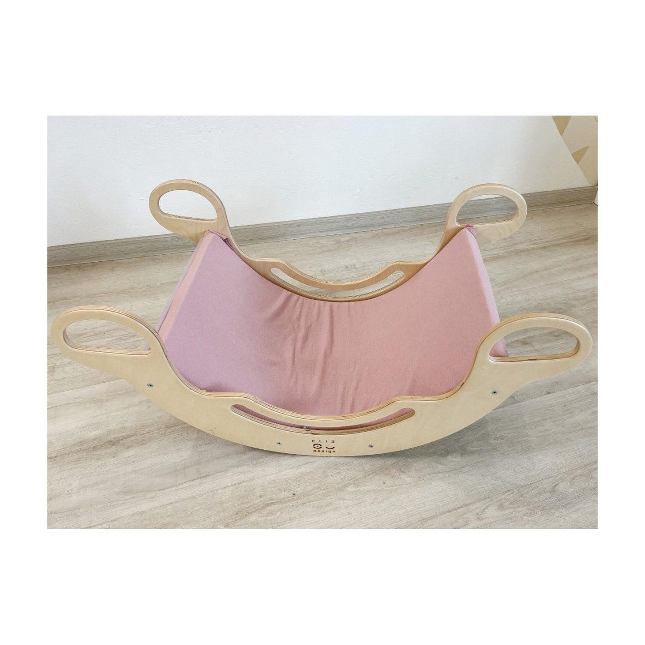 Voir la diapositive 2 : ELIS DESIGN Housse textile pour bascule montessori 5en6 avec élasthanne -  rose
