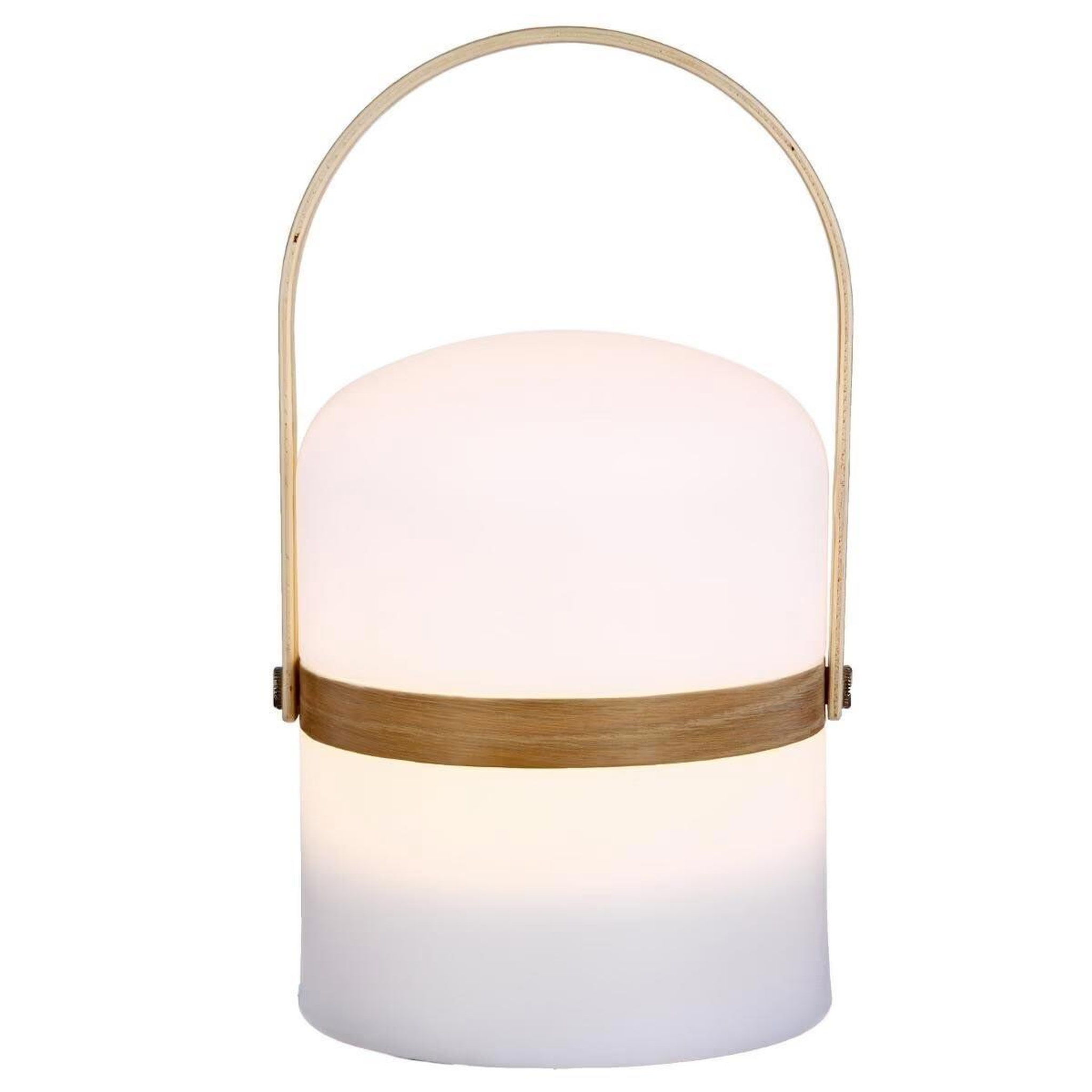 Voir la diapositive 2 : ATMOSPHERA Lampe nomade avec anse  baladeuse  26cm blanc