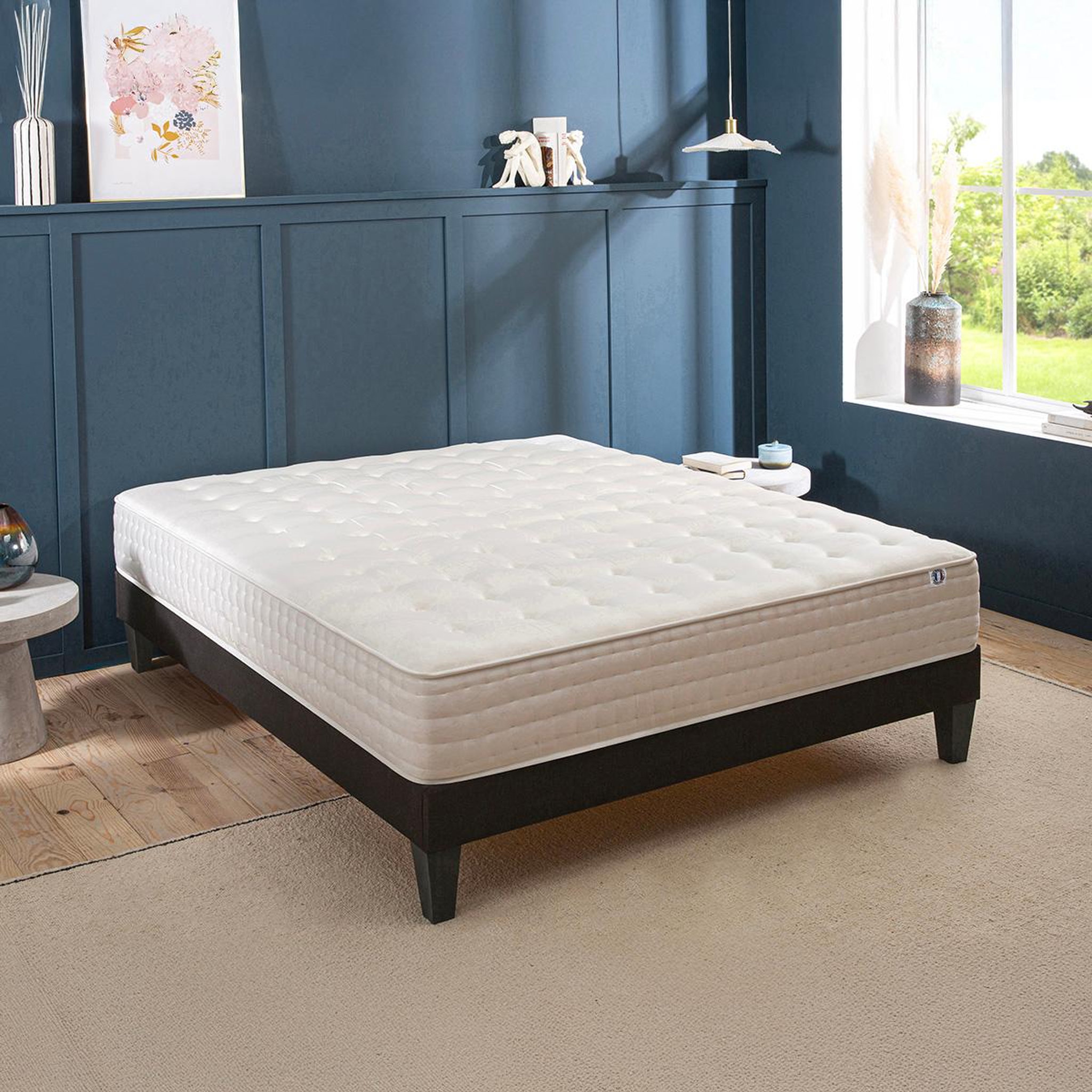 Voir la diapositive 3 : BELLECOUR Bellecour literie | ensemble châtelet | matelas mémoire de forme + sommier bois
