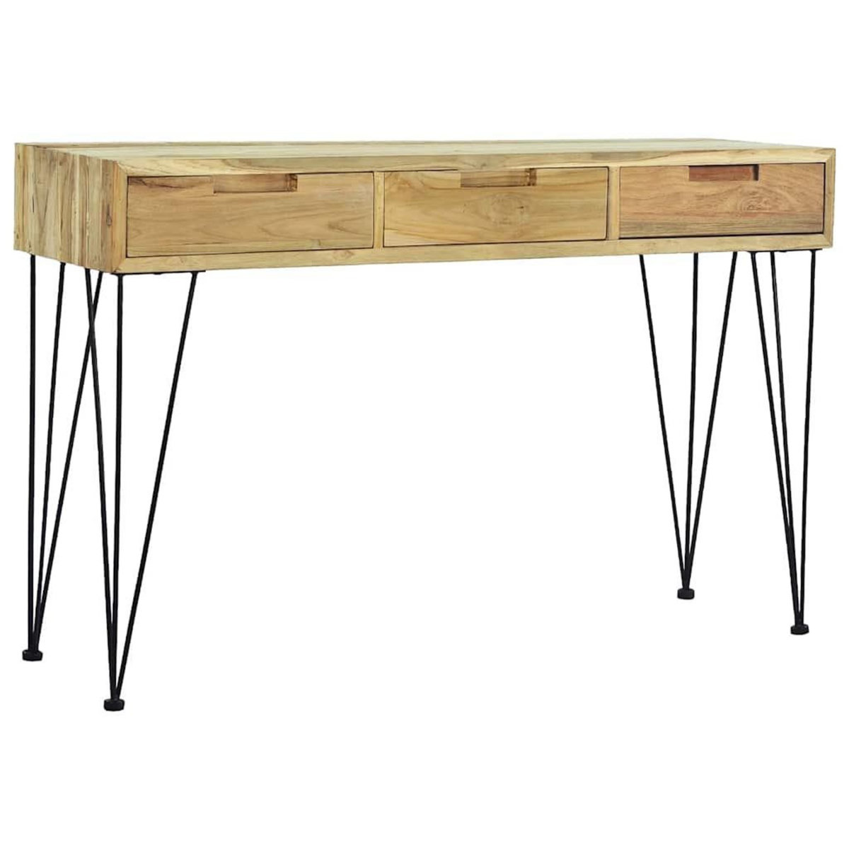 VIDAXL Table console 120x35x76 cm Teck massif
