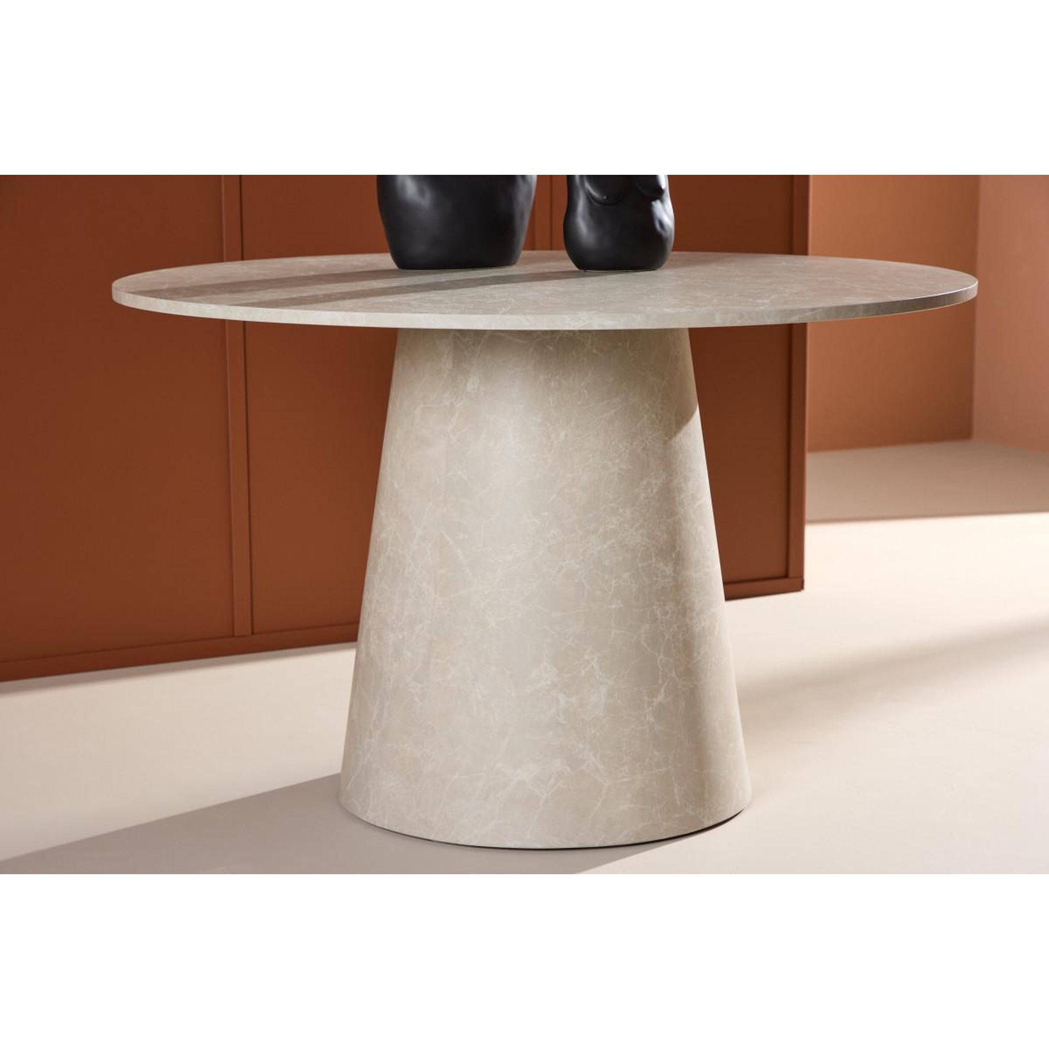 Voir la diapositive 5 : Paris Prix Table à Manger Ronde  Lanzo  120cm Beige