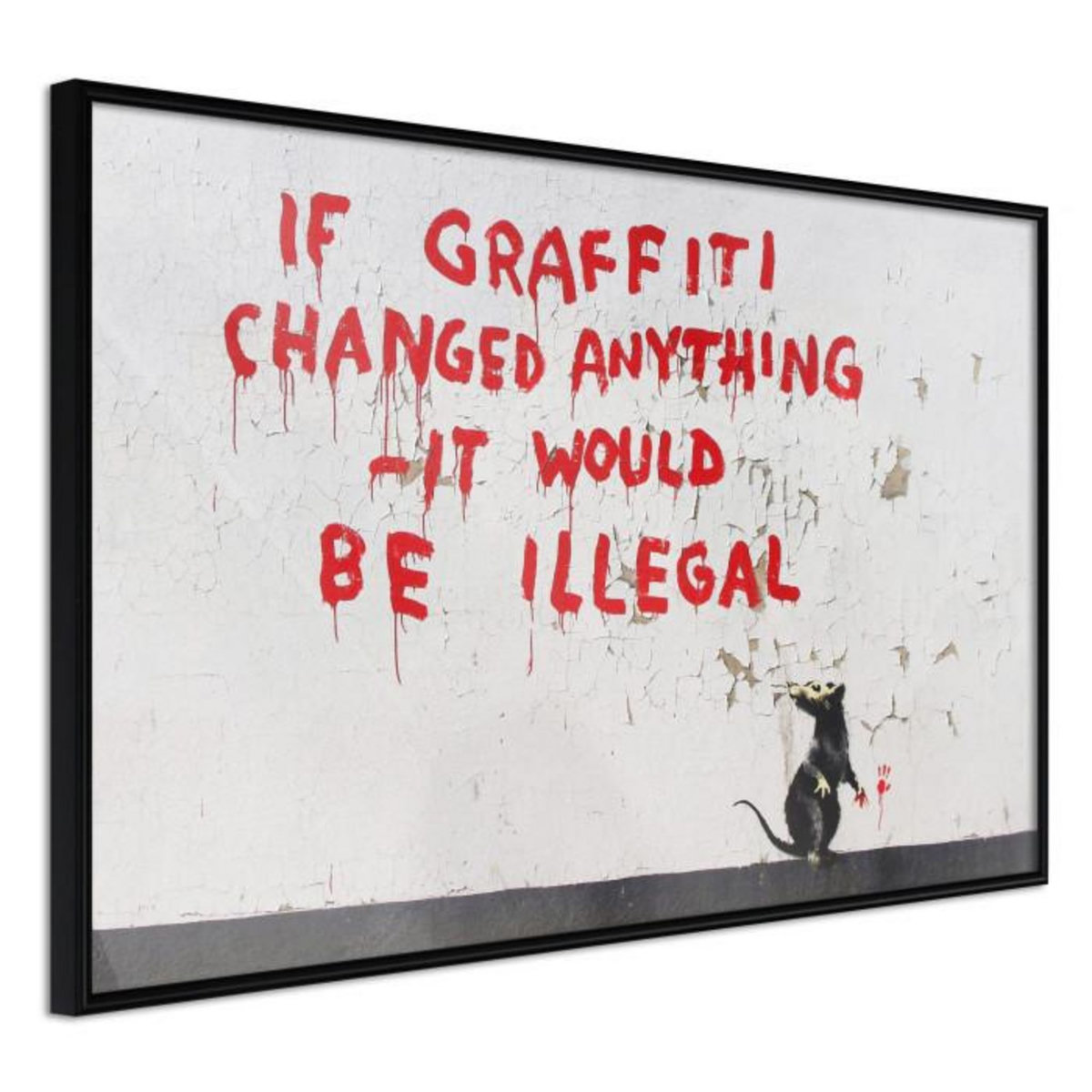 Paris Prix Affiche Murale Encadrée  Banksy If Graffiti Changed Anything