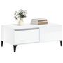 Voir la diapositive 4 : VIDAXL Table basse Blanc brillant 90x50x36,5 cm Bois d'ingenierie