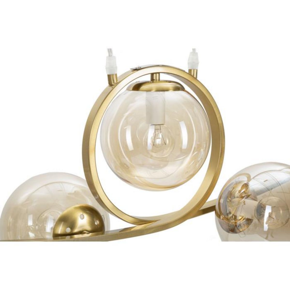 Paris Prix Lampe Suspension 5 Sphères  Japan  100cm Or