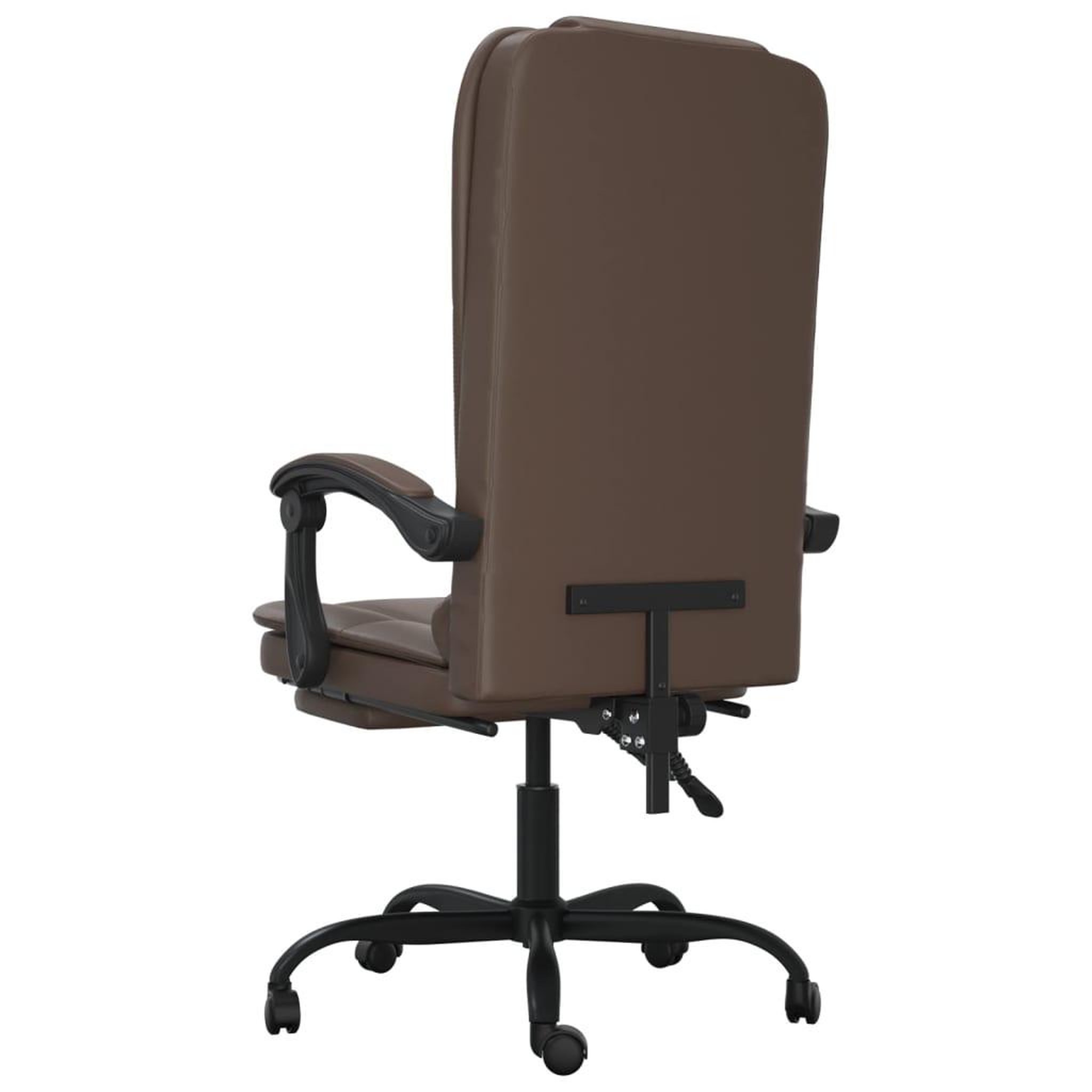 Voir la diapositive 5 : VIDAXL Fauteuil de massage inclinable de bureau Marron Similicuir