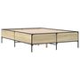 Voir la diapositive 3 : VIDAXL Cadre de lit sans matelas chene sonoma 135x190 cm