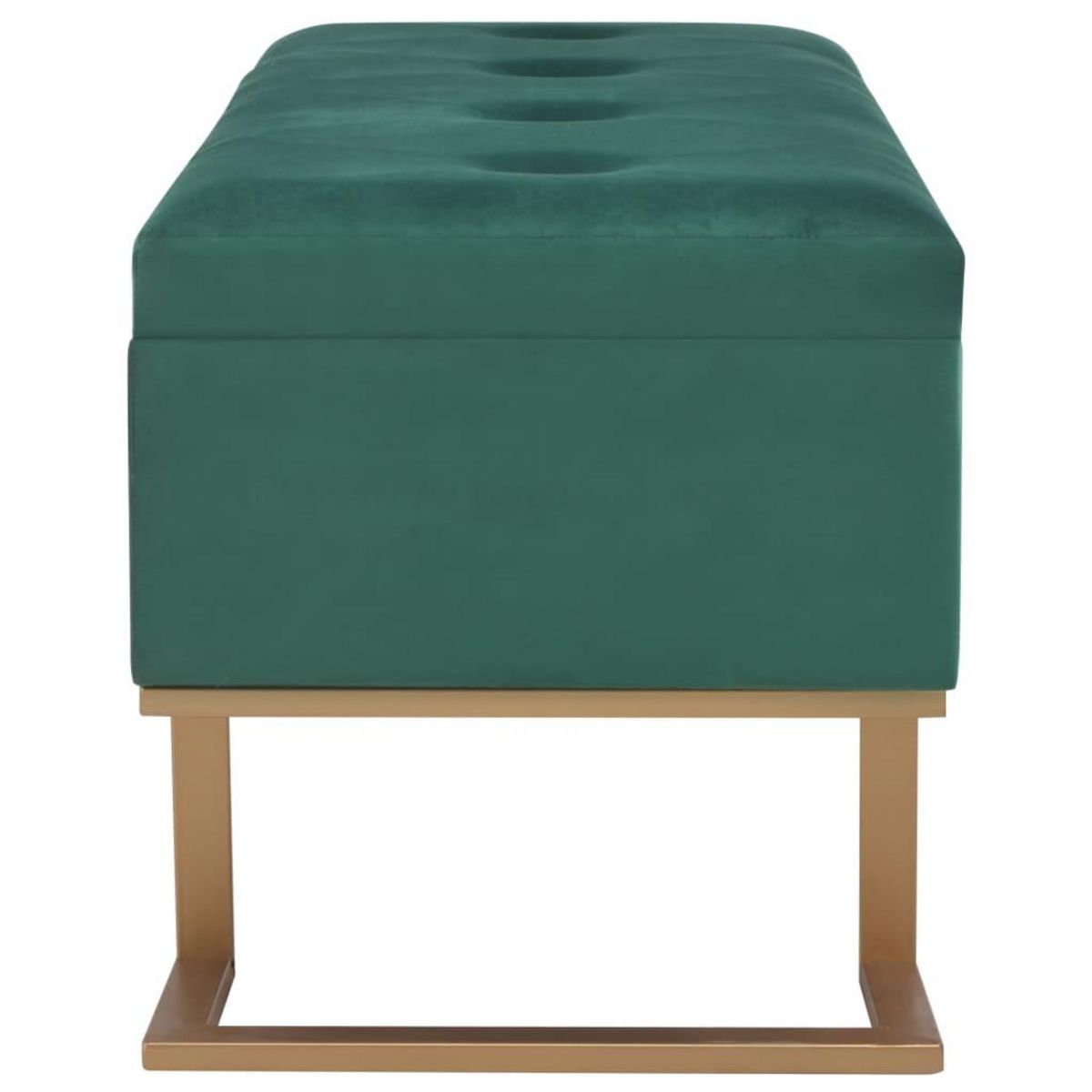VIDAXL Banc avec compartiment de rangement 105 cm Vert Velours