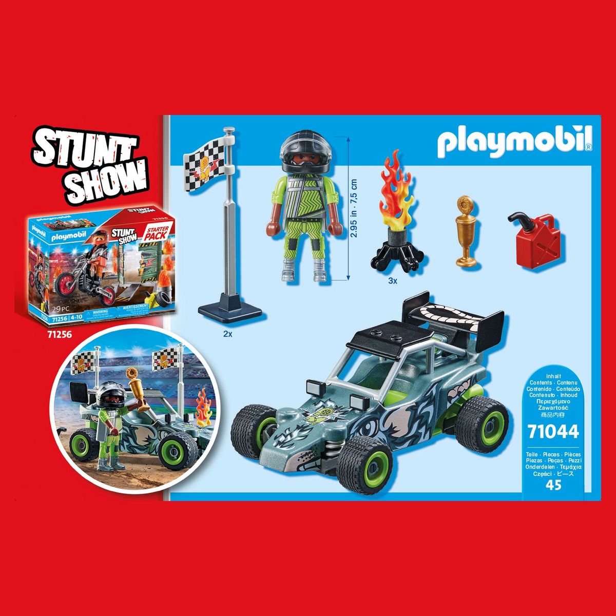 PLAYMOBIL 71044 StuntShow Cascadeur et Buggy