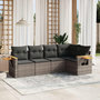 Voir la diapositive 1 : VIDAXL Salon de jardin 5 pcs avec coussins gris resine tressee