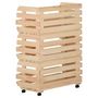 Voir la diapositive 4 : VIDAXL Chariot a legumes 57x30x80 cm Bois de pin solide