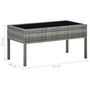 Voir la diapositive 5 : VIDAXL Table de jardin Gris 75x40x37 cm Resine tressee