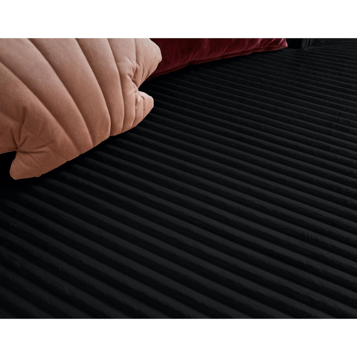 LISA DESIGN Ela - canapé d'angle droit - 4 places - en velours côtelé grosses côtes