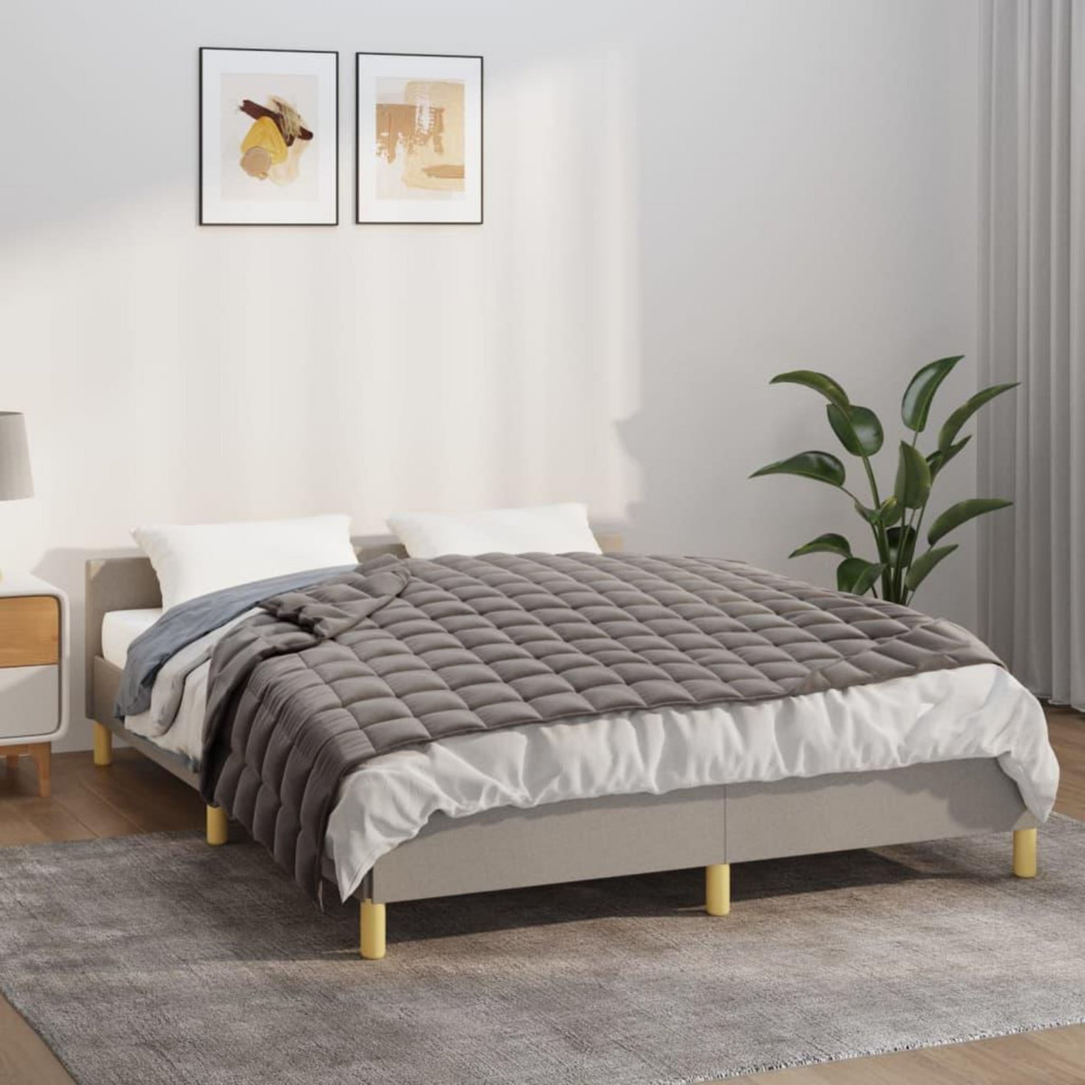 VIDAXL Couverture lestee Gris 150x200 cm 7 kg Tissu