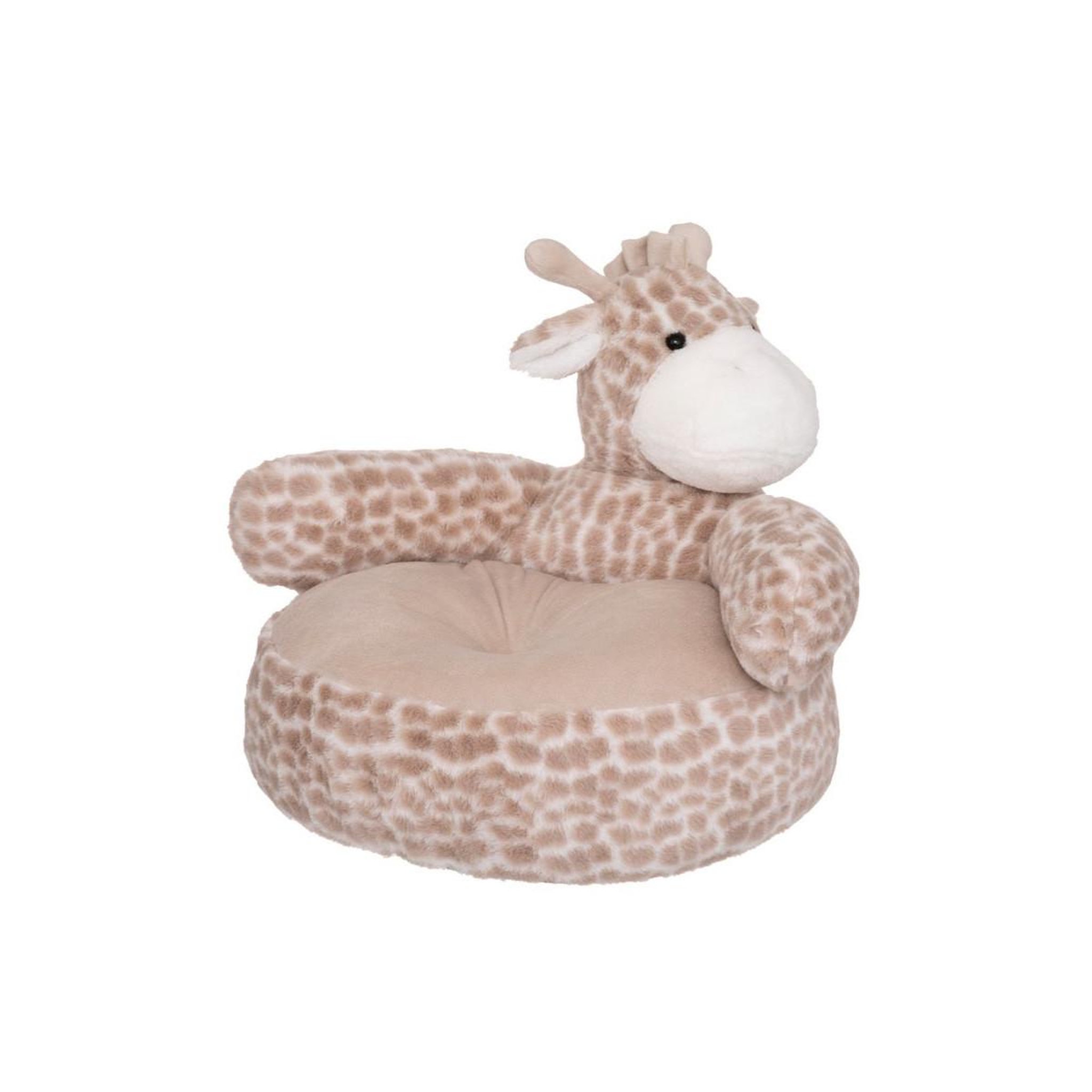 Atmosphera Kids Fauteuil peluche enfant  girafe  48cm naturel