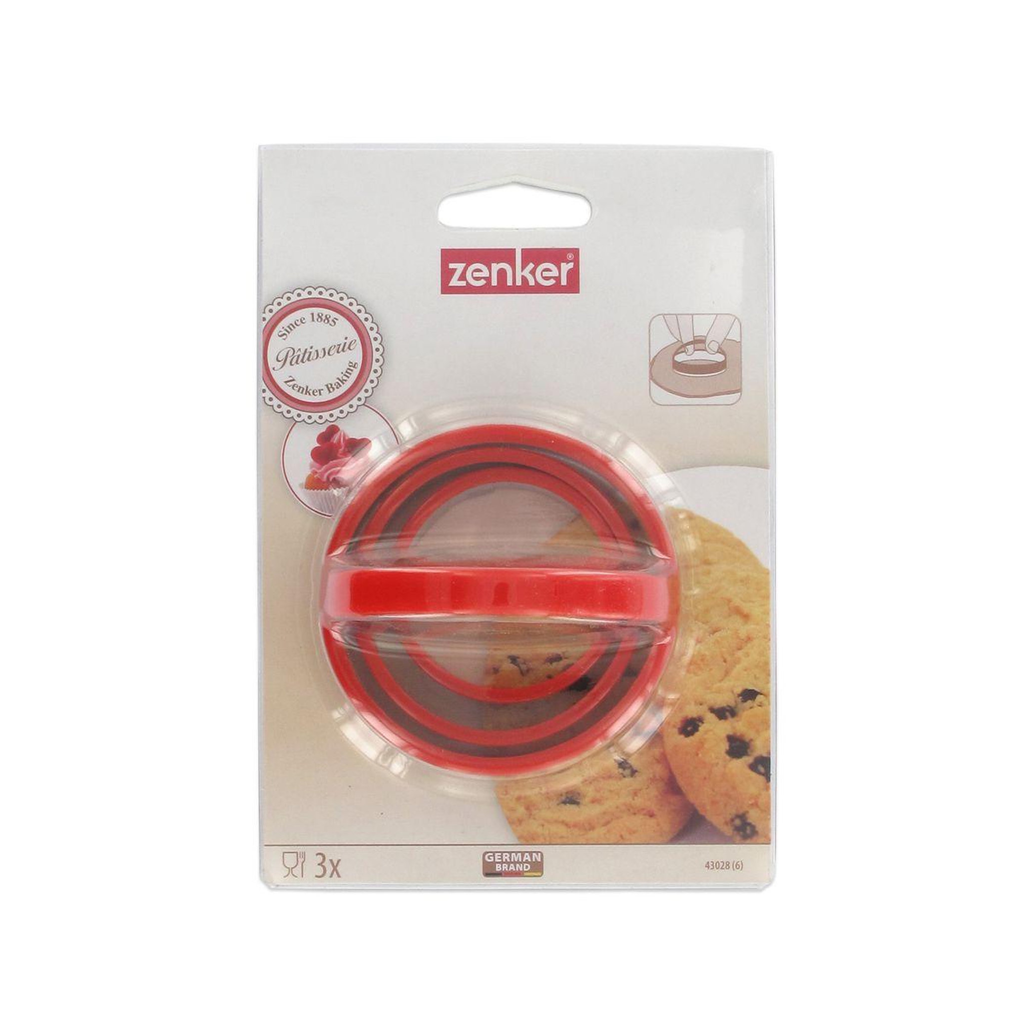 Voir la diapositive 5 : ZENKER Lot de 3 emporte-pièces ronds avec poignée Zenker Emporte-pièces