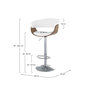Voir la diapositive 4 : Rendez vous déco Chaise de bar réglable et pivotante 59/81 cm en cuir synthétique blanc-Basile