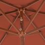 Voir la diapositive 5 : VIDAXL Parasol d'exterieur avec mat en bois 270 cm Terre cuite