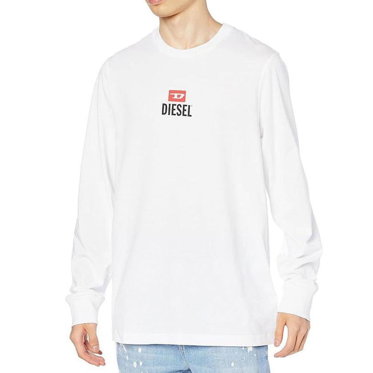 DIESEL T-shirt Manches Longues Blanc Homme Diesel Small