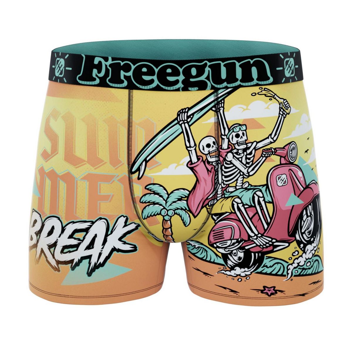 FREEGUN Lot de 4 boxers enfant Summer Land