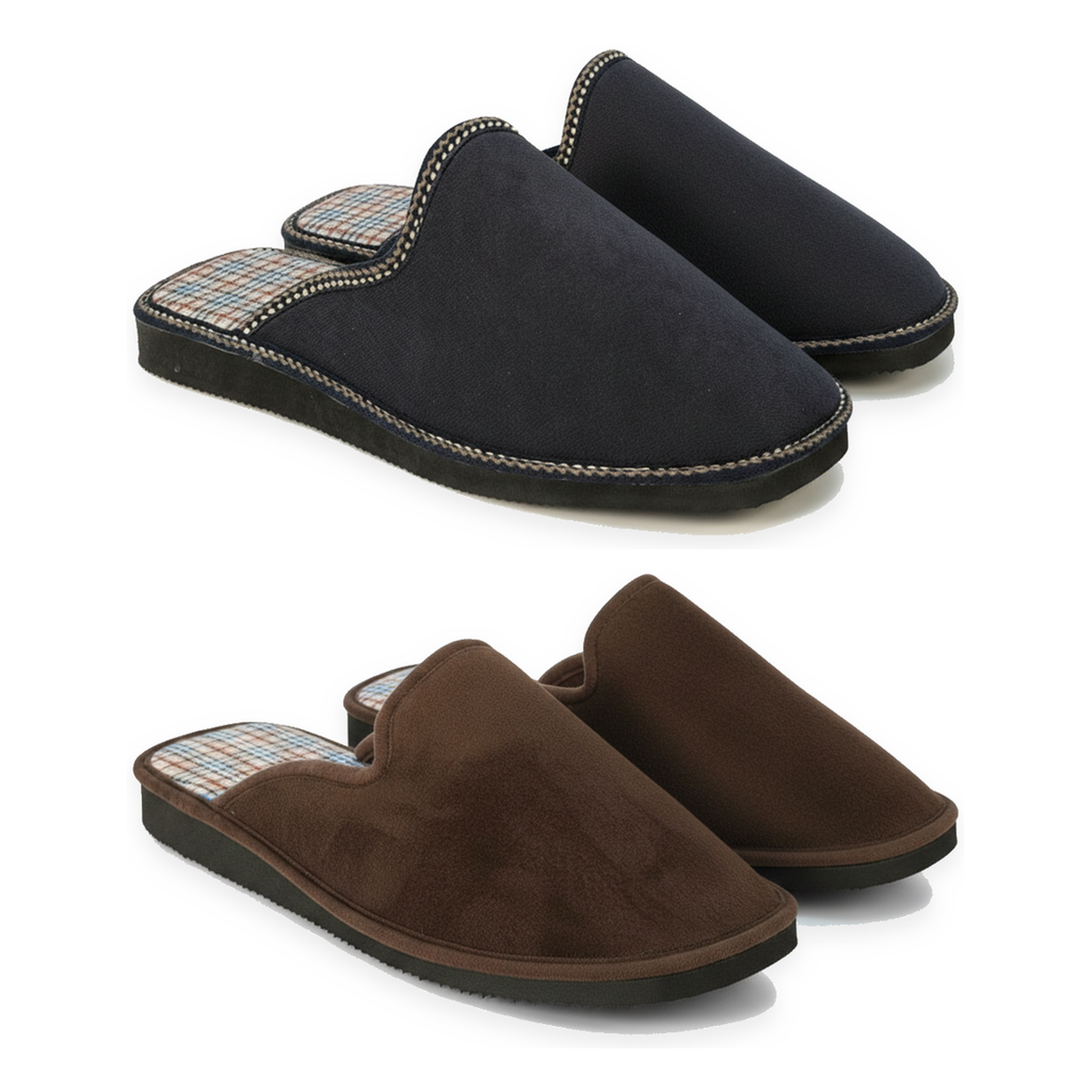 Voir la diapositive 3 : OZABI Ozabi pack de 2 paires pantoufles mules homme fabriquées en espagne