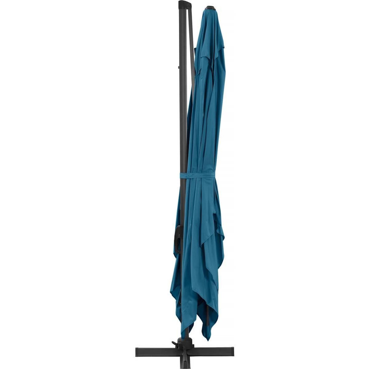 Habitat et Jardin Parasol jardin déporté Alu  Sun 4  - Rectangle - 3 x 4 m - Bleu - Dalles à lester incluses