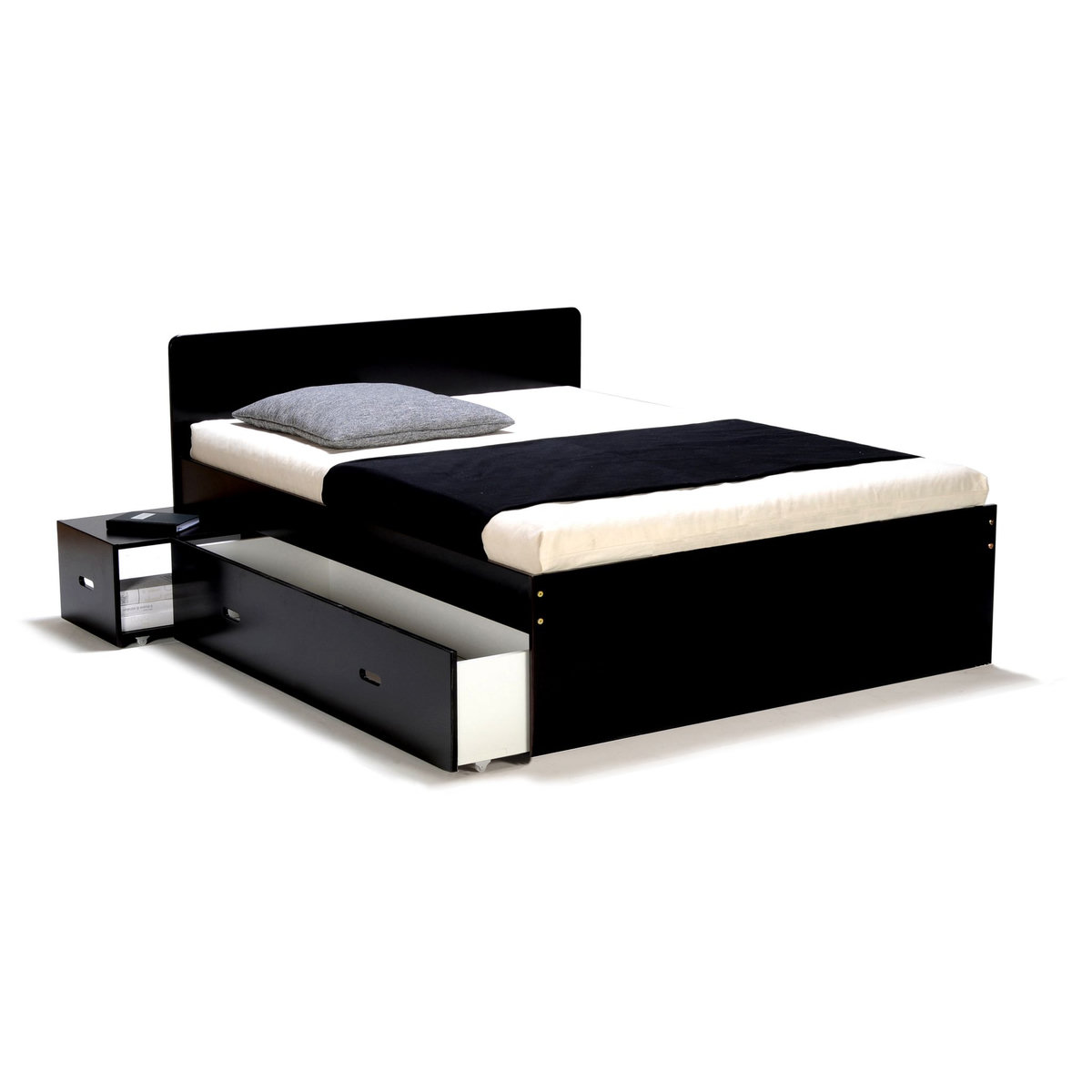 Lit XENA 140 x 190 cm avec chevets et tiroirs