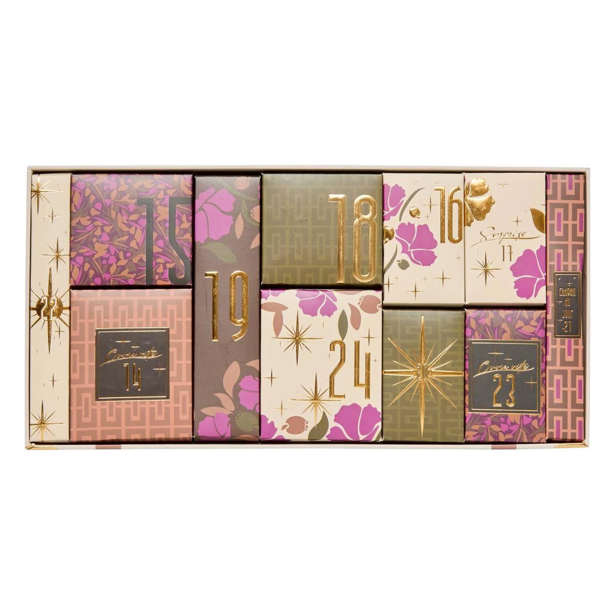 Voir la diapositive 5 : ATMOSPHERA Coffret senteur calendrier de l'avent  belli  36cm multicolore