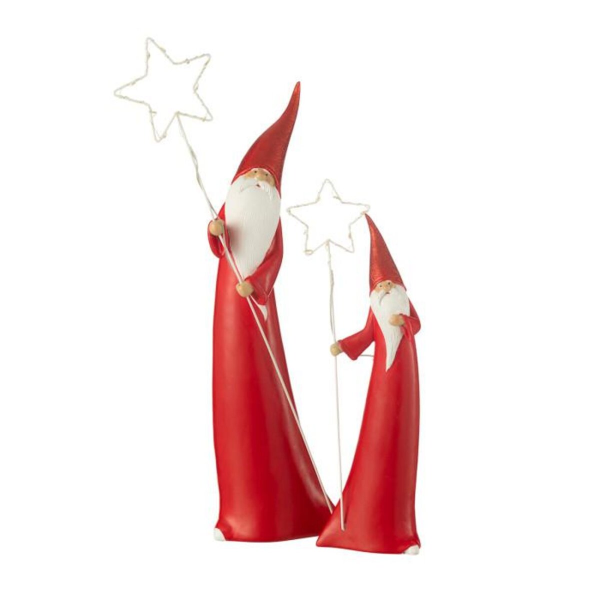 Paris Prix Lot de 2 Pères Noël à LED  Étoile  51cm Rouge