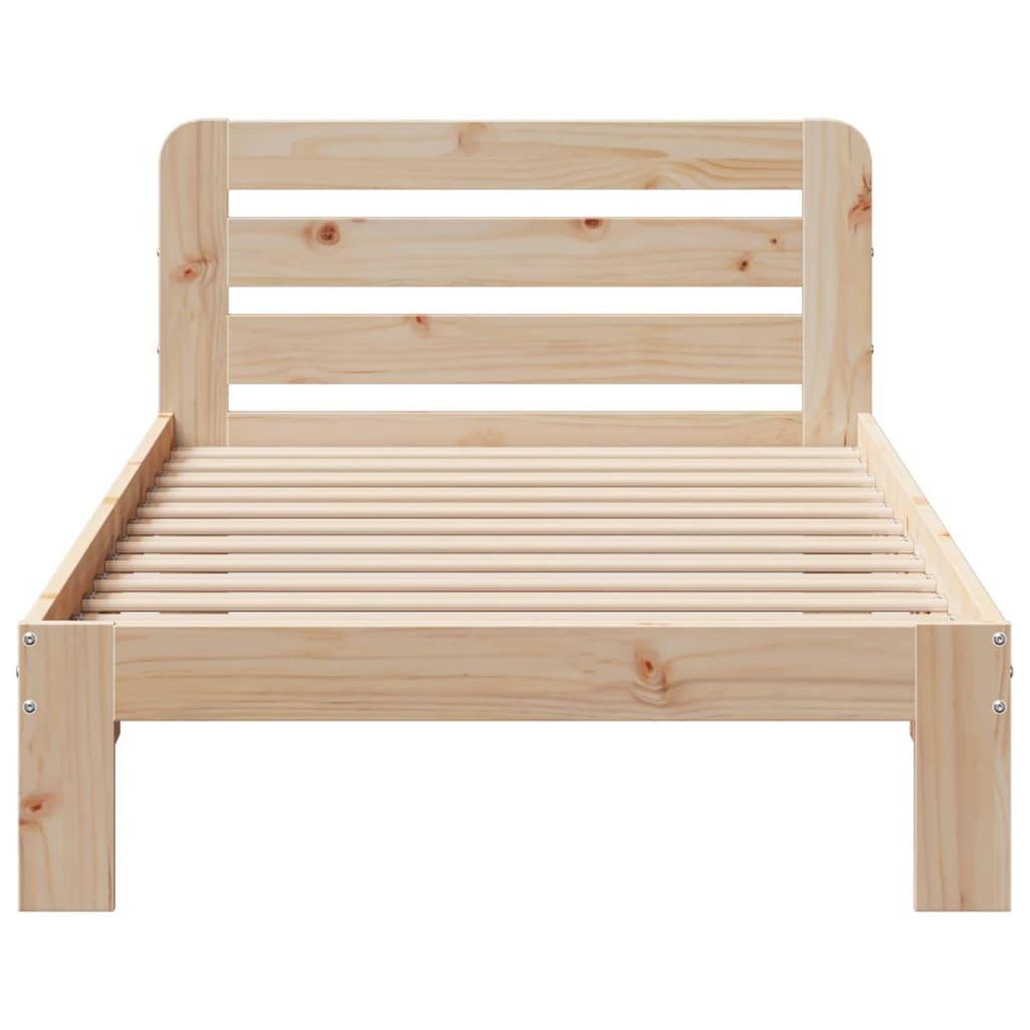 Voir la diapositive 4 : VIDAXL Cadre de lit sans matelas 90x200 cm bois de pin massif