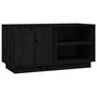 Voir la diapositive 2 : VIDAXL Meuble TV Noir 80x35x40,5 cm Bois de pin massif